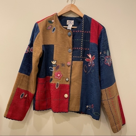 Koret City Blues Vintage Embroidered Jacket Grandmacore Y2K - Picture 1 of 10